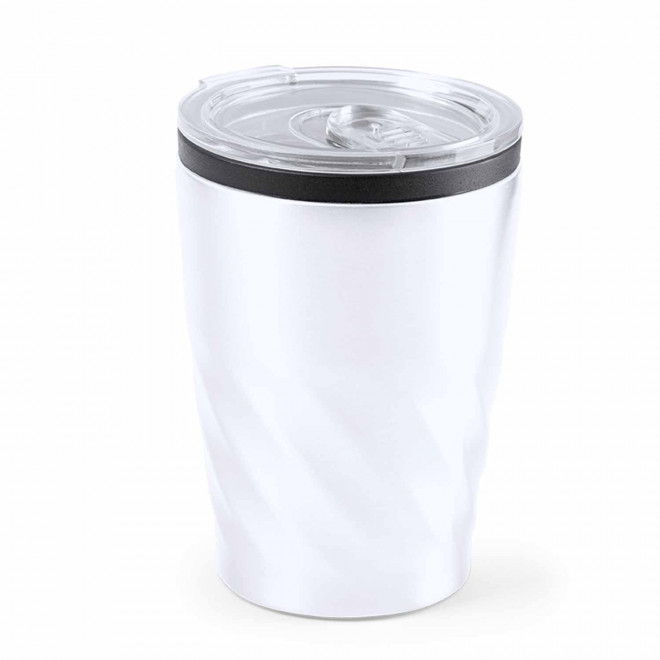 MUG ISOTHERME PERSONNALISABLE 350 ML 'TURNO' - blanc
