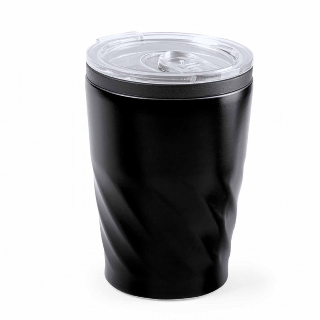 MUG ISOTHERME PERSONNALISABLE 350 ML 'TURNO' - noir