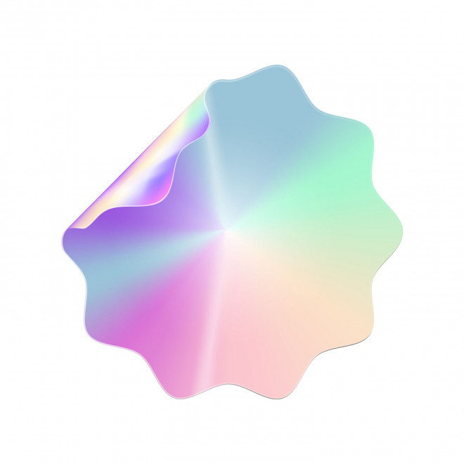 STICKER EFFET HOLOGRAPHIQUE PERSONNALISABLE 'KLISTAR HOLO' - 5 x 5 cm
