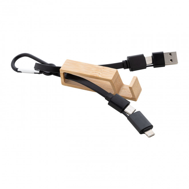 CABLE SUPPORT TEL PERSONNALISABLE 'CABLOTO BOIS' - noir