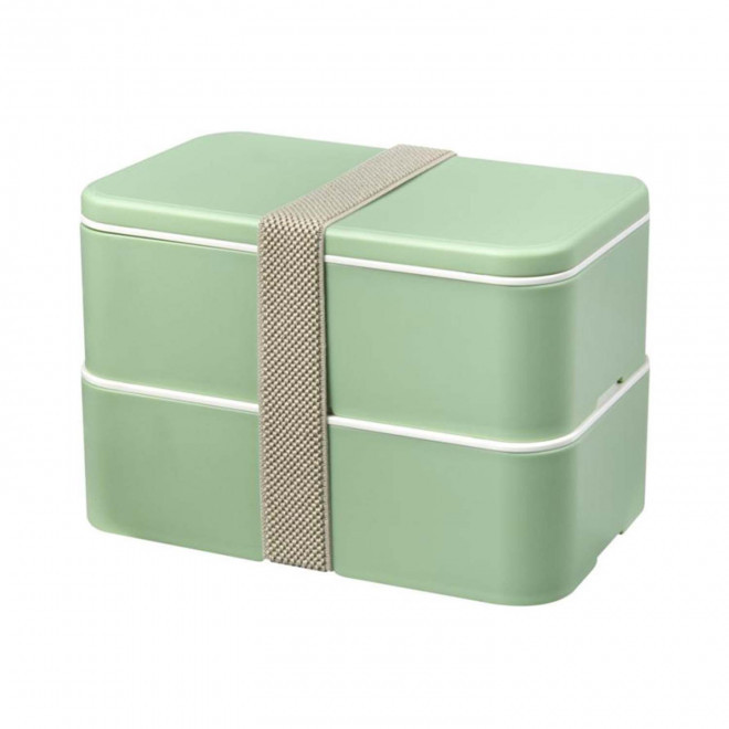 LUNCH BOX BIO PLASTIQUE PERSONNALISABLE 'STOBO DOUBLE' - vert