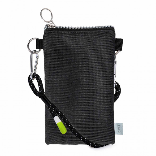 SACOCHE TELEPHONE RPET PERSONNALISABLE 'KORDAS' - noir