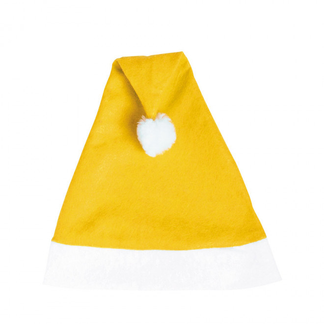 BONNET DE NOËL PUBLICITAIRE 'SANTA' - jaune