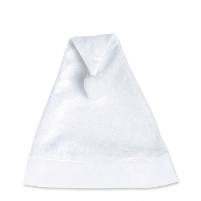 BONNET DE NOËL PUBLICITAIRE 'SANTA' - blanc