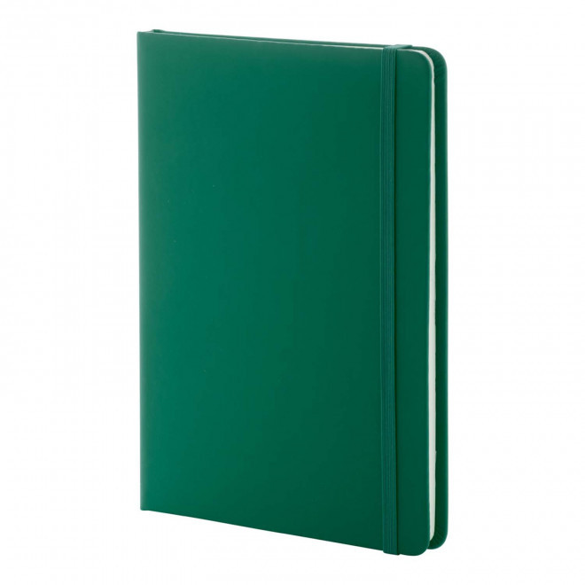 CARNET A5 PU RECYCLE NON LIGNE PERSONNALISABLE 'LUGGATE' - vert