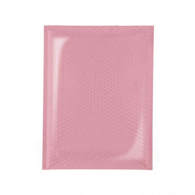 ENVELOPPE BULLE RPET PERSONNALISABLE 'CELIOZ' - rose pastel
