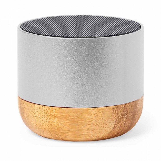 ENCEINTE BLUETOOTH® PERSONNALISABLE 'NOVA RECYCLE BOIS' - argenté
