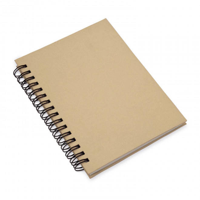 CARNET A6 PERSONNALISABLE EN CARTON RECYCLE 'RALIA' - naturel