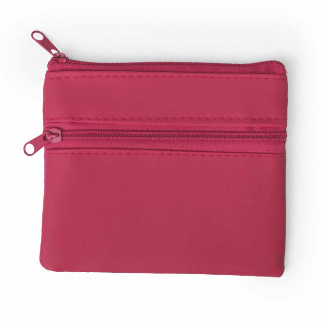 PORTE MONNAIE EN PU PERSONNALISABLE 'KIPSY DOUBLE' - fuchsia