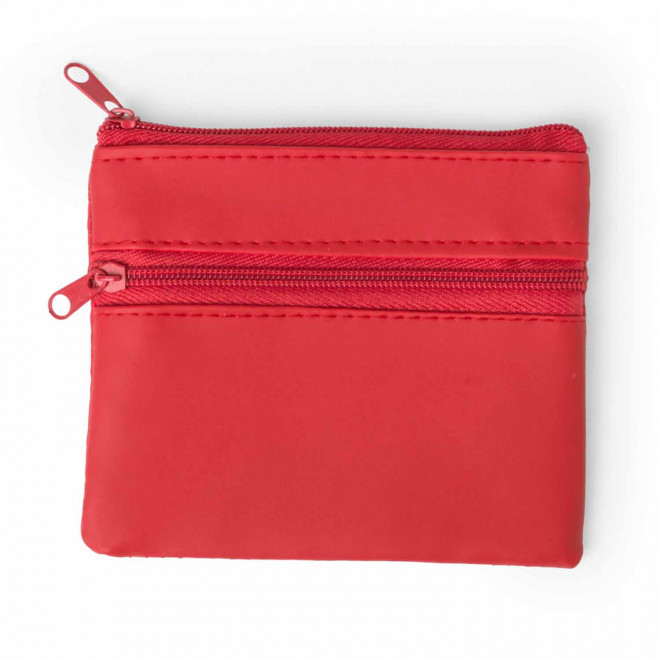PORTE MONNAIE EN PU PERSONNALISABLE 'KIPSY DOUBLE' - rouge