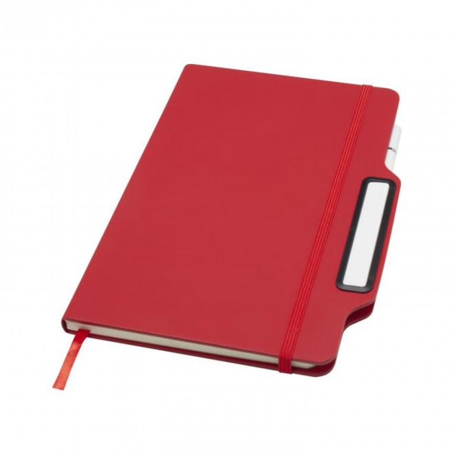 RAPIDE 4J - CARNET A5 RIGIDE STYLO PERSONNALISE 'SHAWN' - rouge