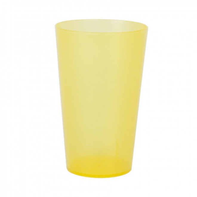 RAPIDE 4J - GOBELET RÉUTILISABLE PERSONNALISÉ '30 CL CUP' - transparent givré jaune