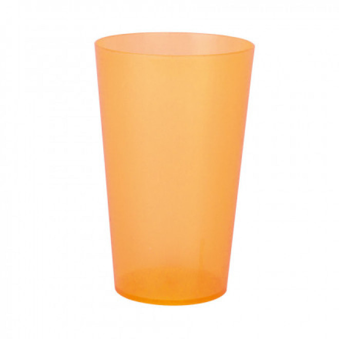 RAPIDE 4J - GOBELET RÉUTILISABLE PERSONNALISÉ '30 CL CUP' - transparent givré orange