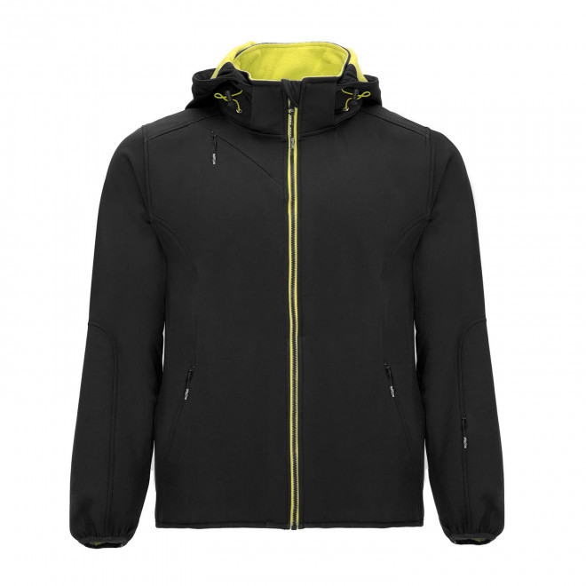 VESTE SOFTSHELL MIXTE PERSONNALISEE 2 COUCHES 'SIBERIA' - noir