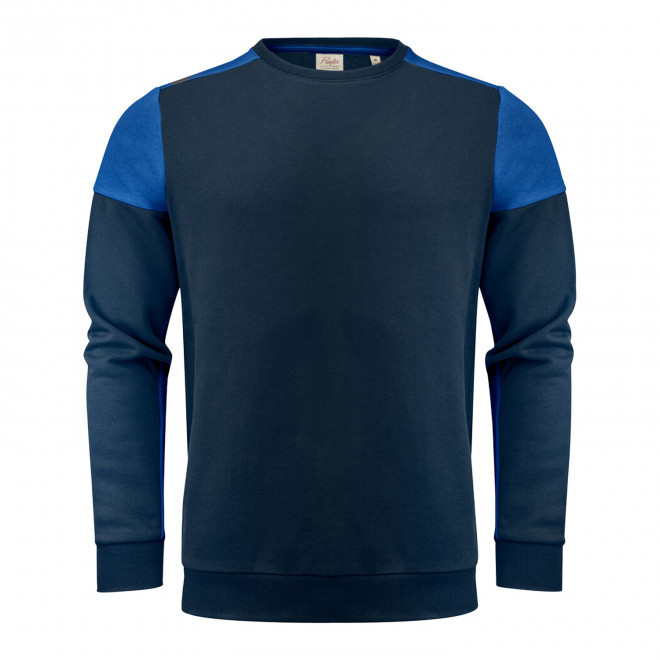SWEAT COL ROND MIXTE PERSONNALISABLE 'PRIME SWEAT ROND' - bleu marine/bleu royal