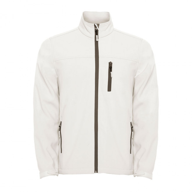 VESTE SOFTSHELL PERSONNALISABLE HOMME 'ANTARDIDA' - blanc perle