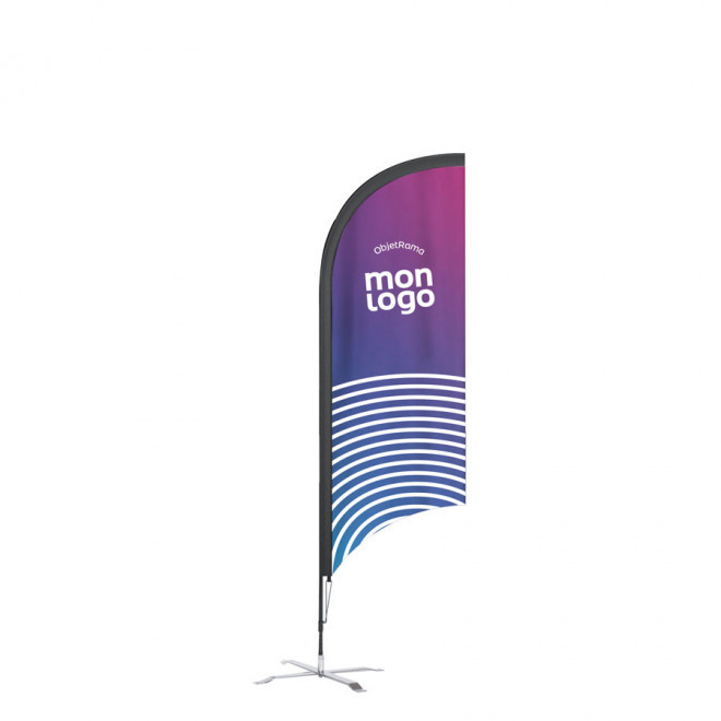 RAPIDE 4J - ORIFLAMME PUBLICITAIRE AVEC PIED 'DRAPUS' - quadrichromie