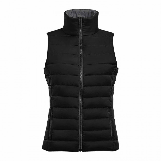 DOUDOUNE PUBLICITAIRE SANS MANCHE FEMME 'WAVE' - EXPÉDITION EXPRESS 96H - noir