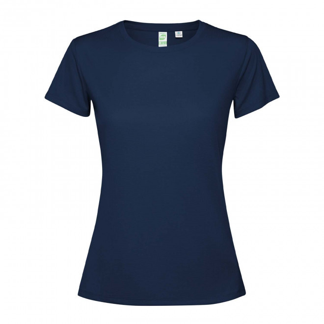 TEE-SHIRT SPORT MC FEMME PERSONNALISE 'ESTORIL' - bleu marine