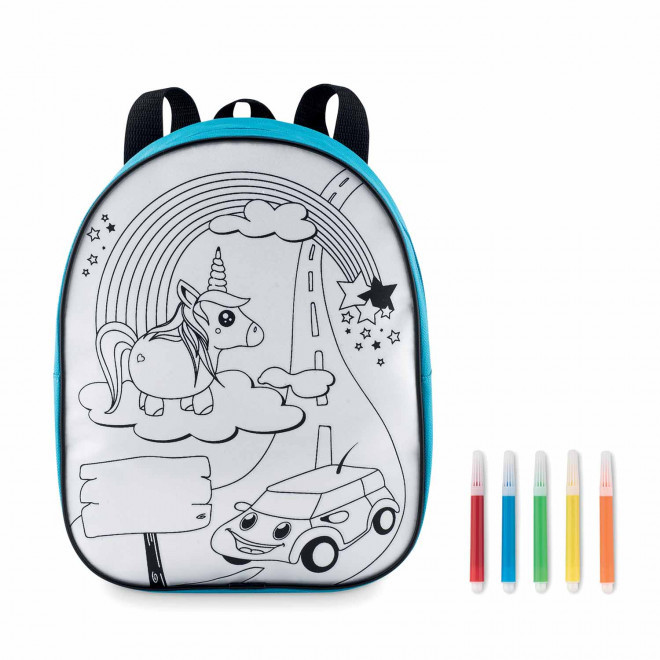 SAC A COLORIER PERSONNALISABLE 'BAGGY' - bleu