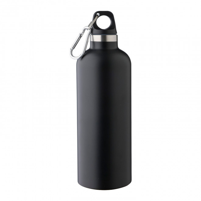 BOUTEILLE ISOTHERME RECYCLE 500ML PERSONNALISABLE 'JOURA' - noir