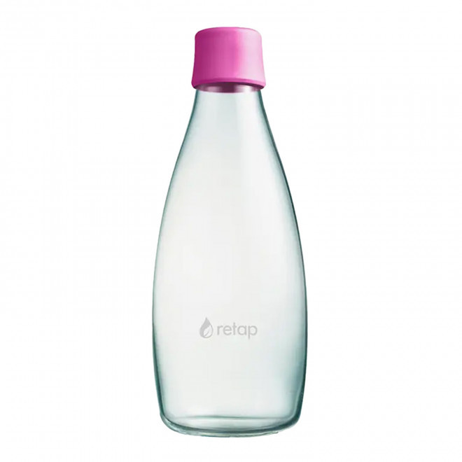BOUTEILLE VERRE 800ML PERSONNALISABLE 'ORIGINAL 08' - magenta