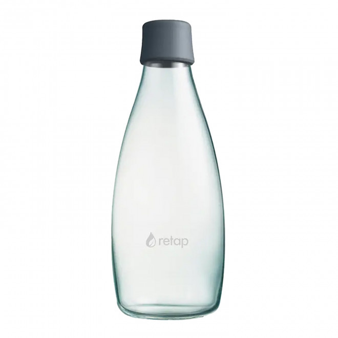 BOUTEILLE VERRE 800ML PERSONNALISABLE 'ORIGINAL 08' - gris