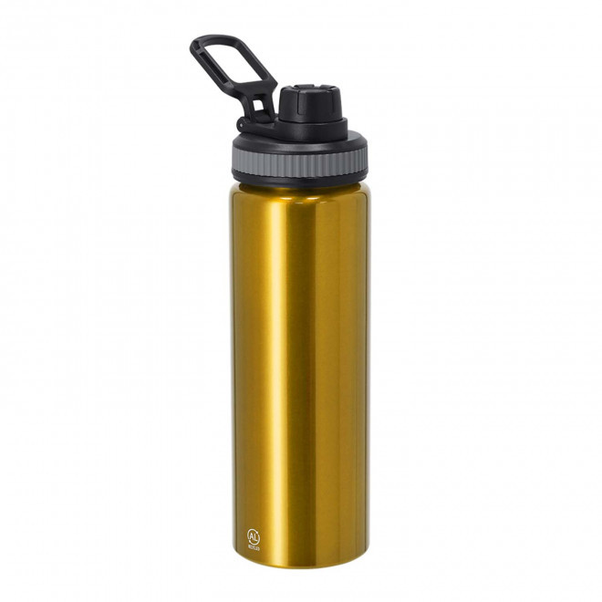 GOURDE ALU RECYCLE 800ML PERSONNALISABLE 'DARU' - jaune