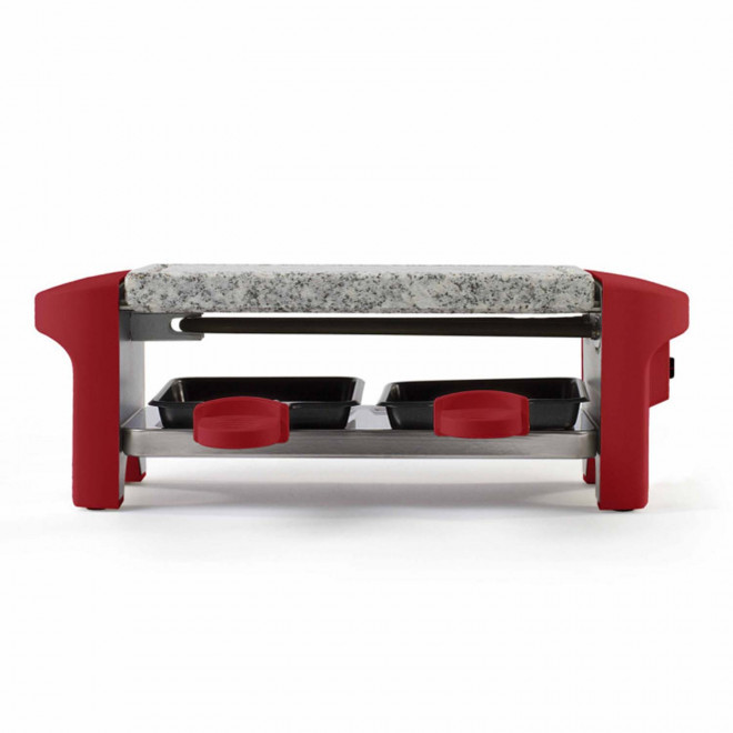 APPAREIL À RACLETTE PUBLICITAIRE 2 PERSONNES LIVOO® 'CHEESE DUO' - rouge chili