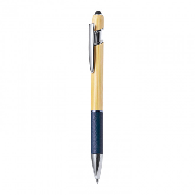 STYLO EN BAMBOU PERSONNALISABLE 'PRINCY DUAL' - bleu marine