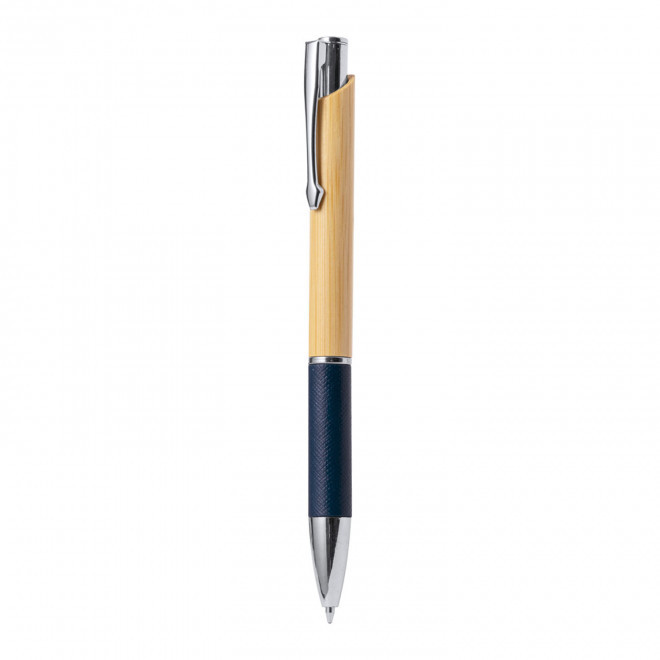 STYLO EN BAMBOU PERSONNALISABLE 'OLEG DUAL' - bleu marine