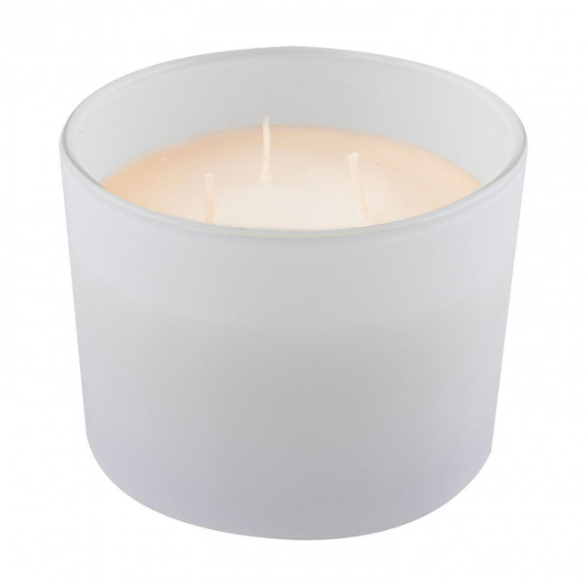 BOUGIE PARFUMEE 3 MECHES PERSONNALISABLE 'MONZANY' - blanc