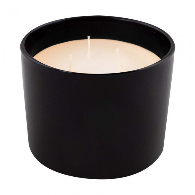 BOUGIE PARFUMEE 3 MECHES PERSONNALISABLE 'MONZANY' - noir