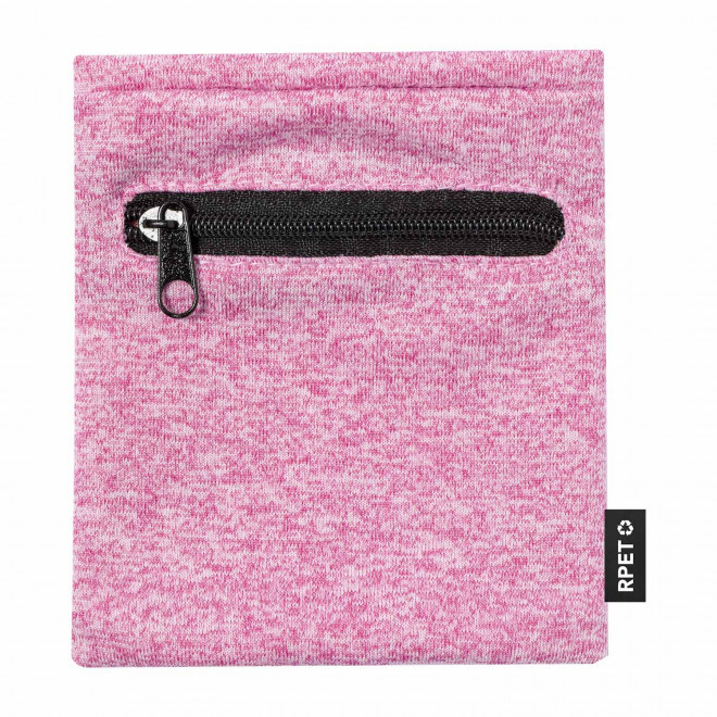 BRACELET AVEC POCHE PERSONNALISABLE 'FIBRA RPET' - rose
