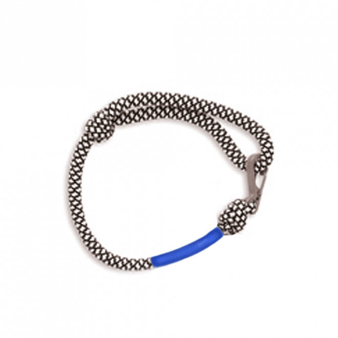 BRACELET CORDE PERSONNALISÉ FERMETURE METAL 'KABEL' - bleu
