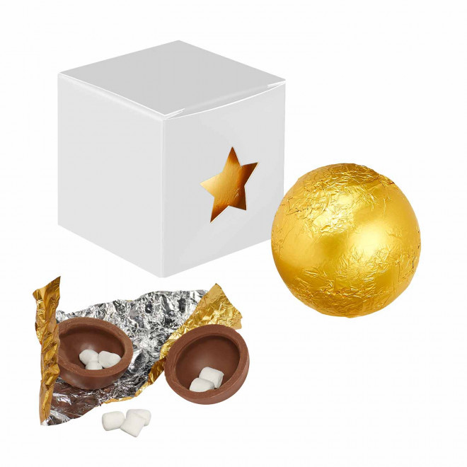 BOMBE DE CHOCOLAT CHAUD PERSONNALISABLE 'POMMI' - chocolat