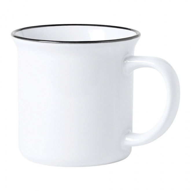 MUG EN CÉRAMIQUE PERSONNALISÉ 300ML 'CUCINA' - blanc/noir