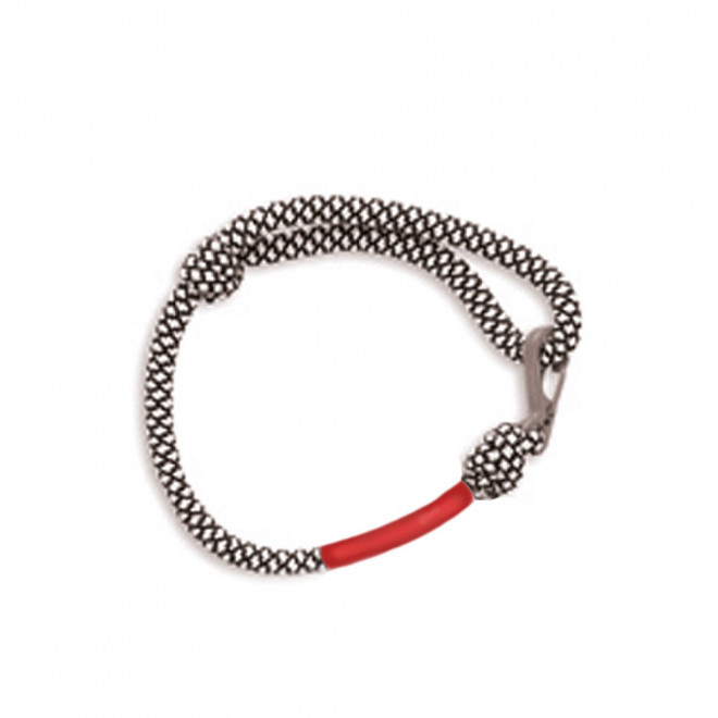 BRACELET CORDE PERSONNALISÉ FERMETURE METAL 'KABEL' - rouge