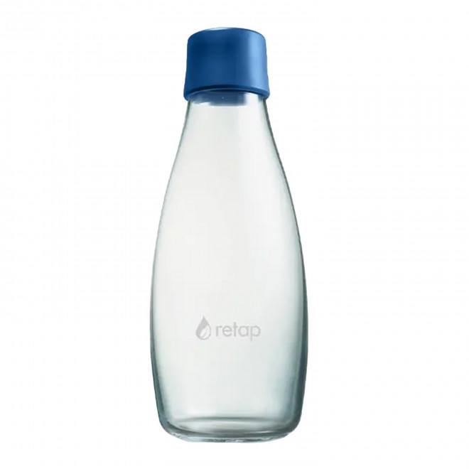 BOUTEILLE VERRE PERSONNALISABLE 500ML 'ORIGINAL 05' - bleu foncé