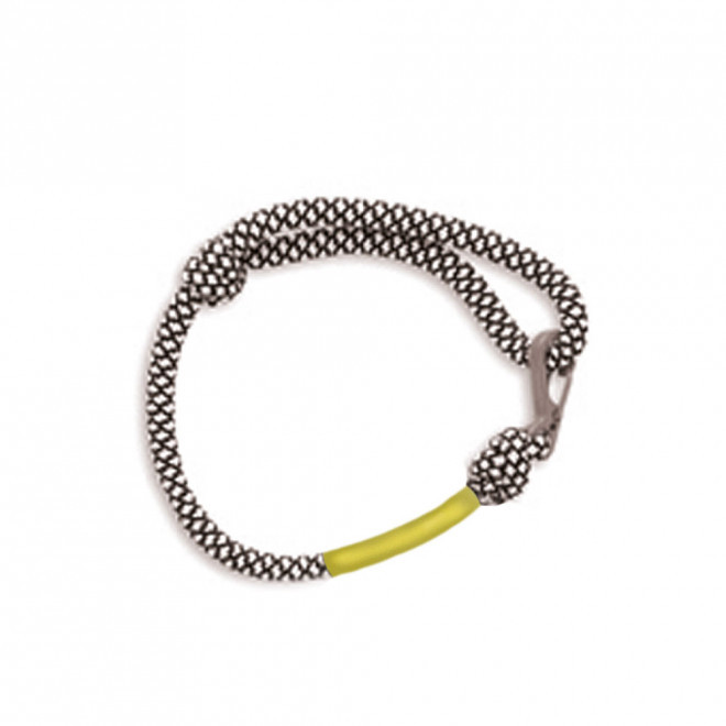 BRACELET CORDE PERSONNALISÉ FERMETURE METAL 'KABEL' - jaune