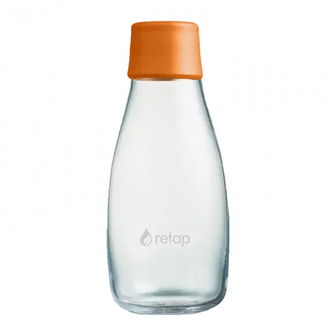 BOUTEILLE VERRE 300ML PERSONNALISABLE 'ORIGINAL 03' - orange