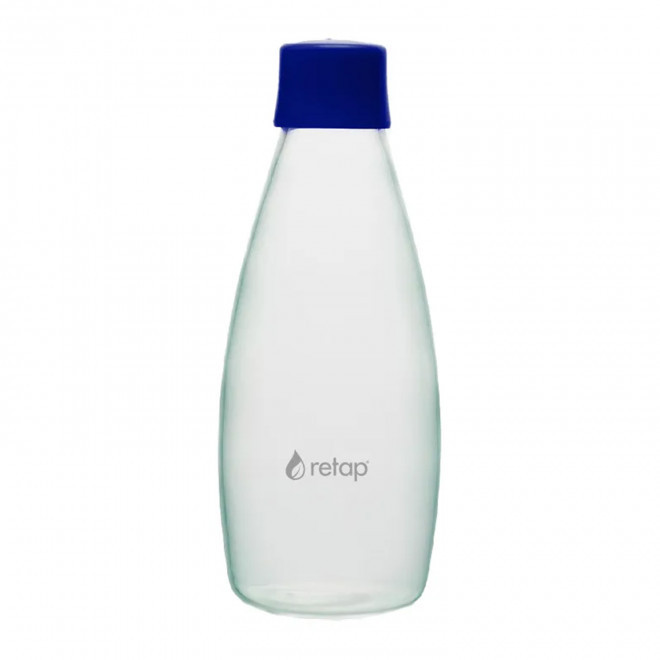 BOUTEILLE VERRE 800 ML PERSONNALISABLE 'GO 08' - bleu foncé