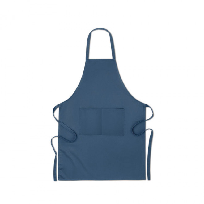 TABLIER PERSONNALISÉ EN COTON BIO 'TIDU' - bleu