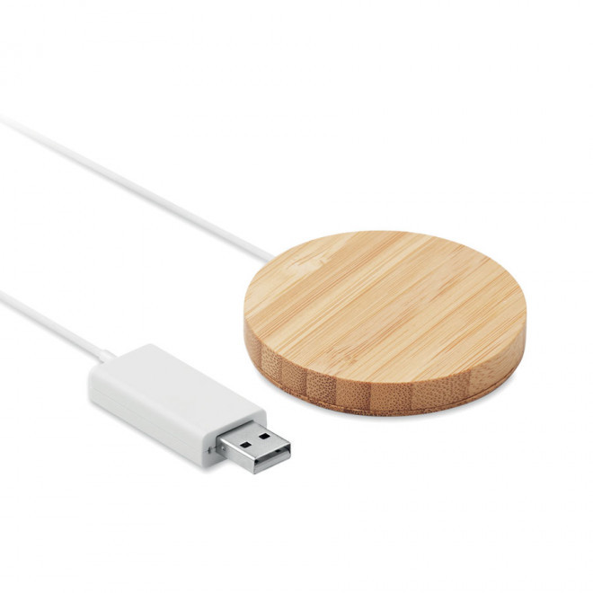 CHARGEUR À INDUCTION PUBLICITAIRE 10W 'BULSE BAMBOU' - bambou