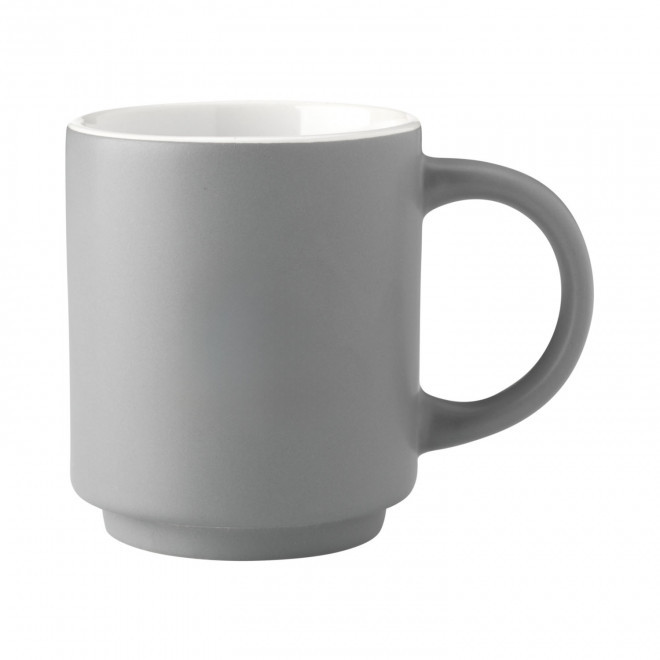 MUG CERAMIQUE 180 ML PERSONNALISABLE 'PANOLA' - gris