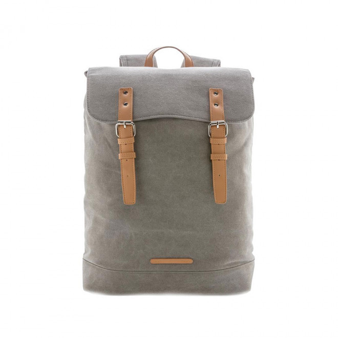 SAC À DOS ORDINATEUR PERSONNALISABLE EN TOILE 'CALVERTON' - gris