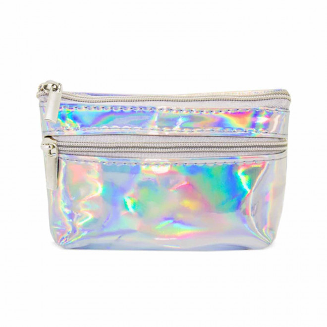 PORTE MONNAIE HOLOGRAPHIQUE PERSONNALISABLE 'BRITNEY' - argenté