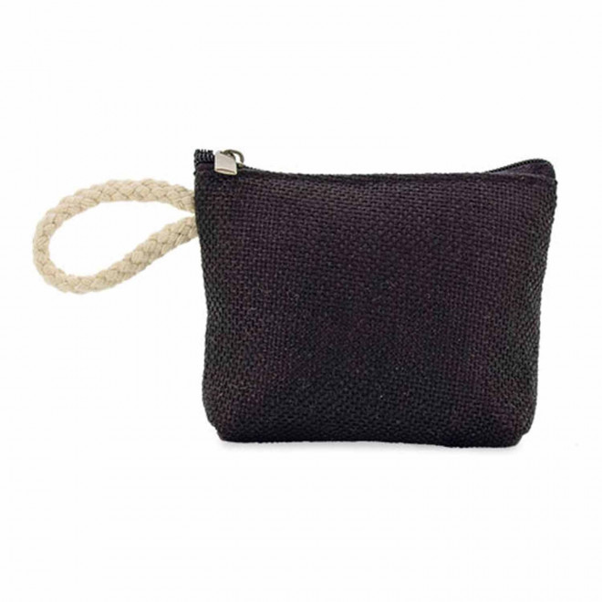 PORTE MONNAIE CORDE PERSONNALISABLE 'MALICIA' - noir