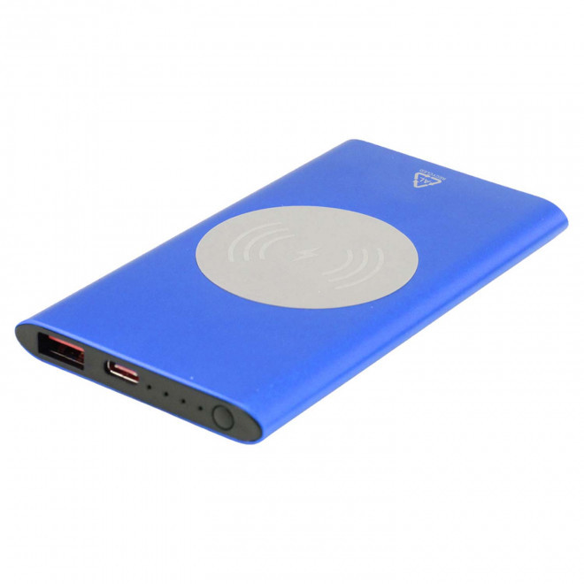 POWERBANK 4000 MAH ALU RECYCLE PERSONNALISABLE 'LERGEN' - bleu