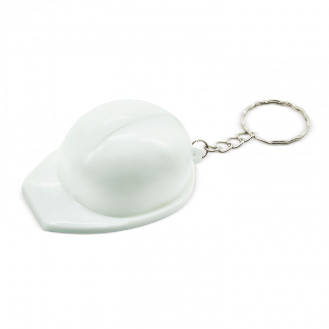 PORTE-CLE CASQUE DECAPSULEUR PERSONNALISE 'KASKI DECAPS' - blanc